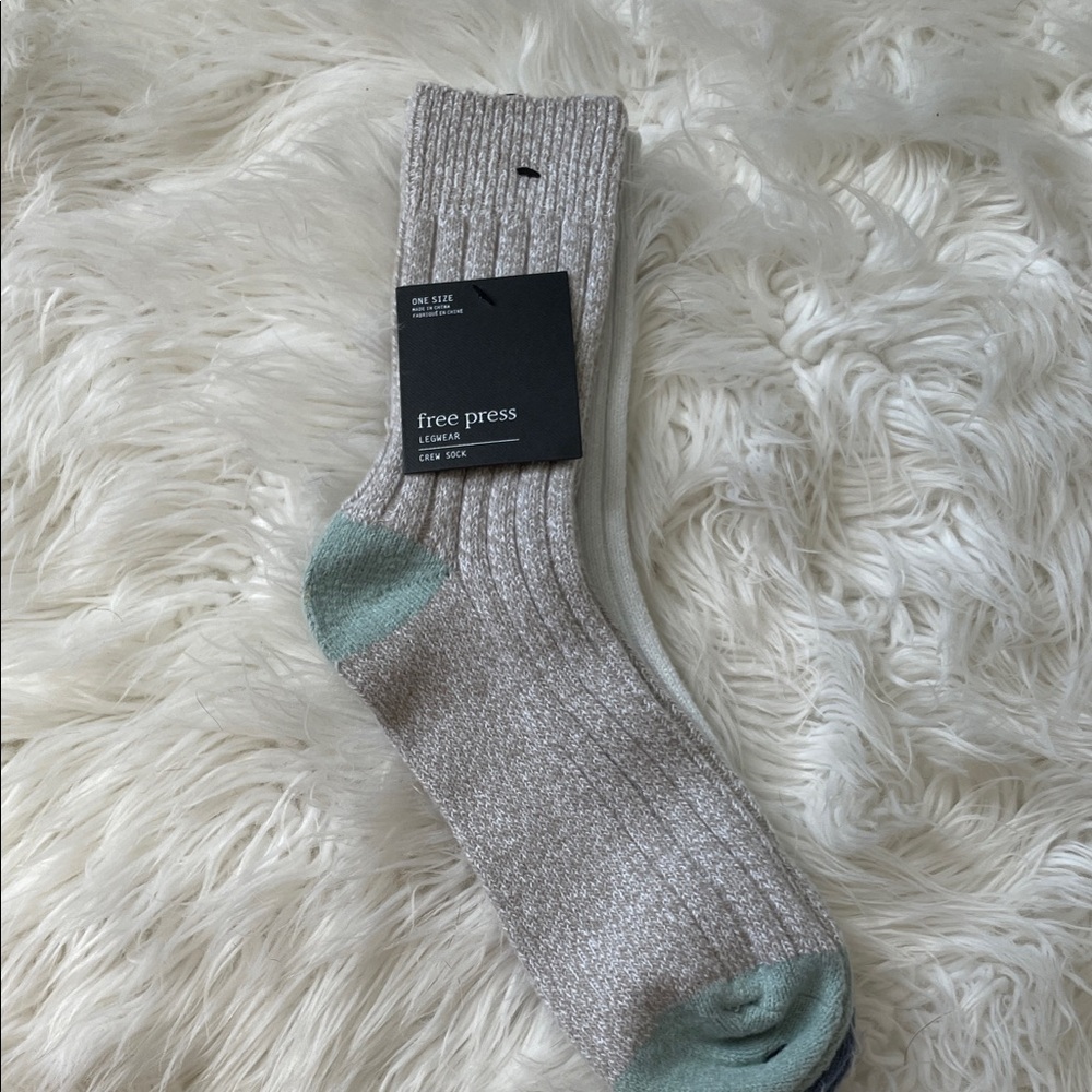 Free Press women’s Socks in Gray and Mint